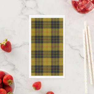 MacLeod tartan yellow black plaid Napkin