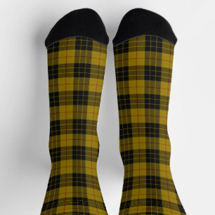 MacLeod tartan yellow black plaid Socks
