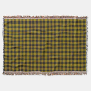 MacLeod tartan yellow black plaid Throw Blanket
