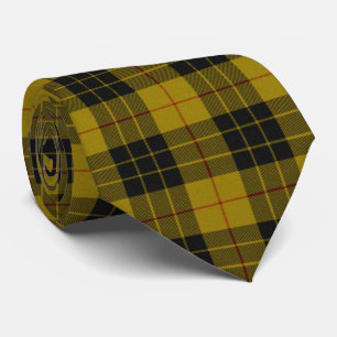MacLeod tartan yellow black plaid Tie