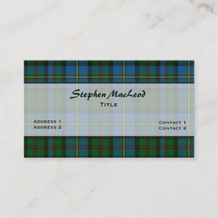 MacLeod Traditional Tartan Plaid Custom Business Card