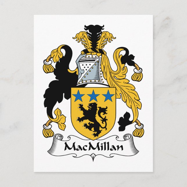 MacMillan Family Crest Postcard (Front)