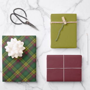 MacMillan Old Ancient Original Scottish Tartan Wrapping Paper Sheet