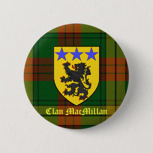 MacMillan Tartan Coat of Arms 6 Cm Round Badge
