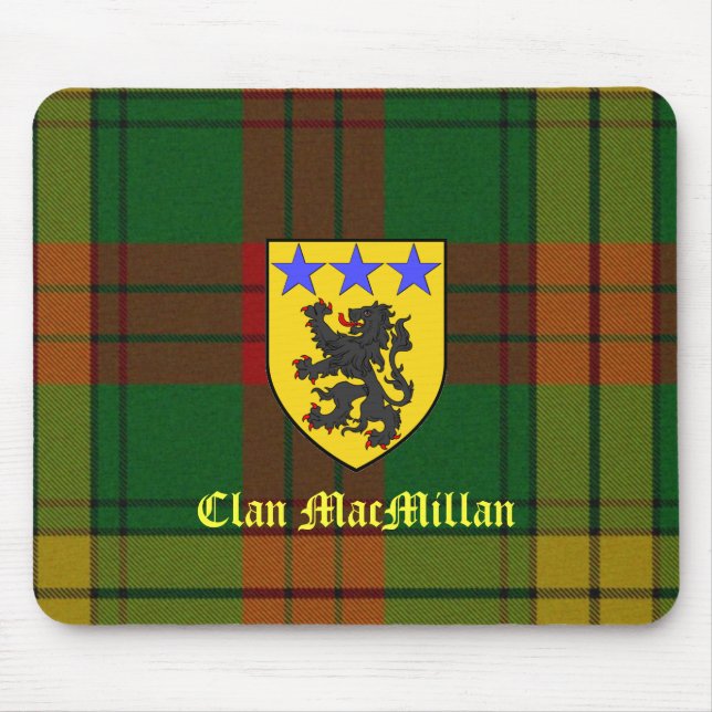 MacMillan Tartan Coat of Arms Mouse Mat (Front)