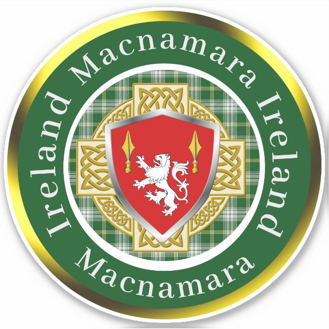 Macnamara Shield & Celtic Cross Personalised (Front)
