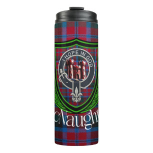 MacNaughton Scottish Clan Tartan & Crest Thermal Tumbler