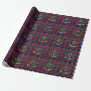 MacNaughton Scottish Clan Tartan & Crest Wrapping Paper