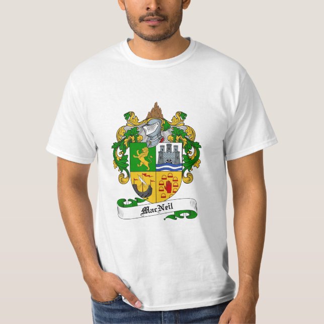 Macneil Family Crest - Macneil Coat of Arms T-Shirt (Front)