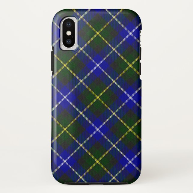 Macneil of Barra tartan blue green plaid Case-Mate iPhone Case (Back)