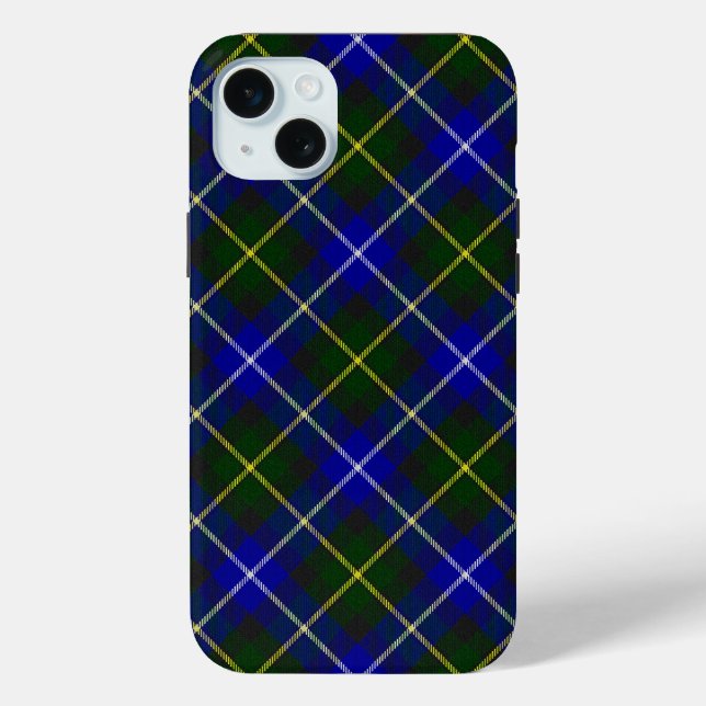 Macneil of Barra tartan blue green plaid Case-Mate iPhone Case (Back)
