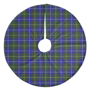 Macneil of Barra tartan blue green plaid Fleece Tree Skirt