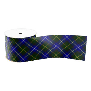 Macneil of Barra tartan blue green plaid Grosgrain Ribbon