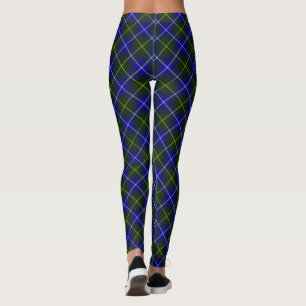 Macneil of Barra tartan blue green plaid Leggings