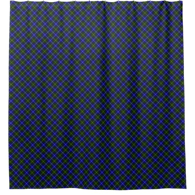 Macneil of Barra tartan blue green plaid Shower Curtain (Front)