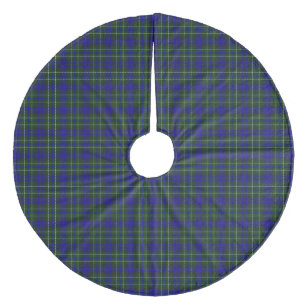 Macneil of Colonsay tartan blue green plaid Fleece Tree Skirt