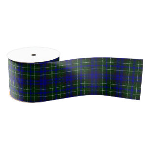 Macneil of Colonsay tartan blue green plaid Grosgrain Ribbon
