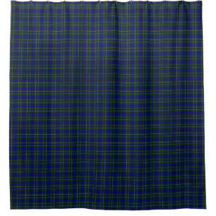 Macneil of Colonsay tartan blue green plaid Shower Curtain