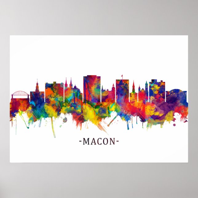 Macon Georgia Skyline Poster (Front)