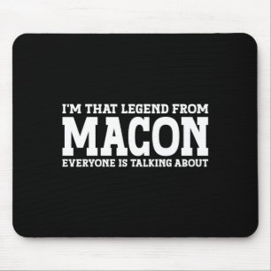 Macon Hometown Ga Georgia Home Roots Funny City Mouse Mat