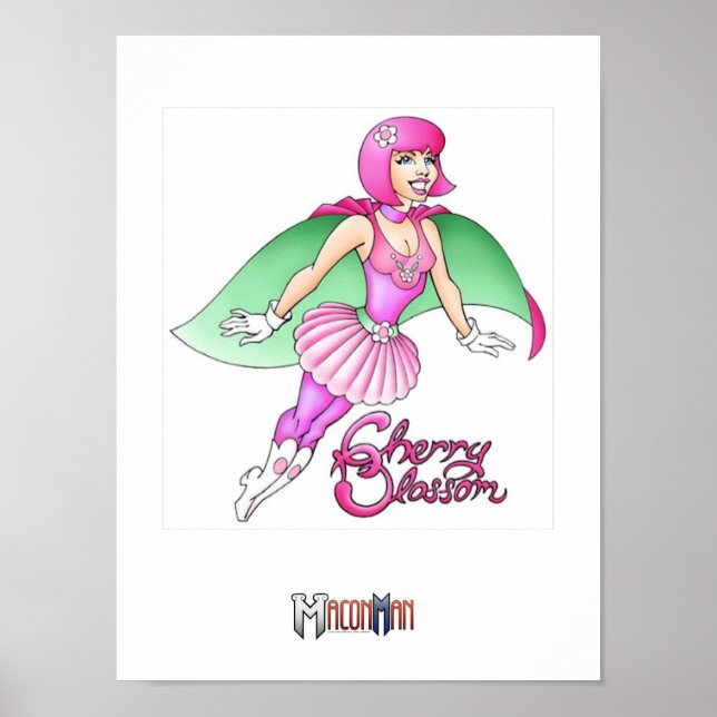 Macon Man Cherry Blossom Poster (Front)