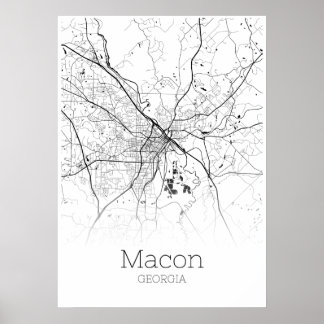 Macon Map - Georgia - City Map Poster
