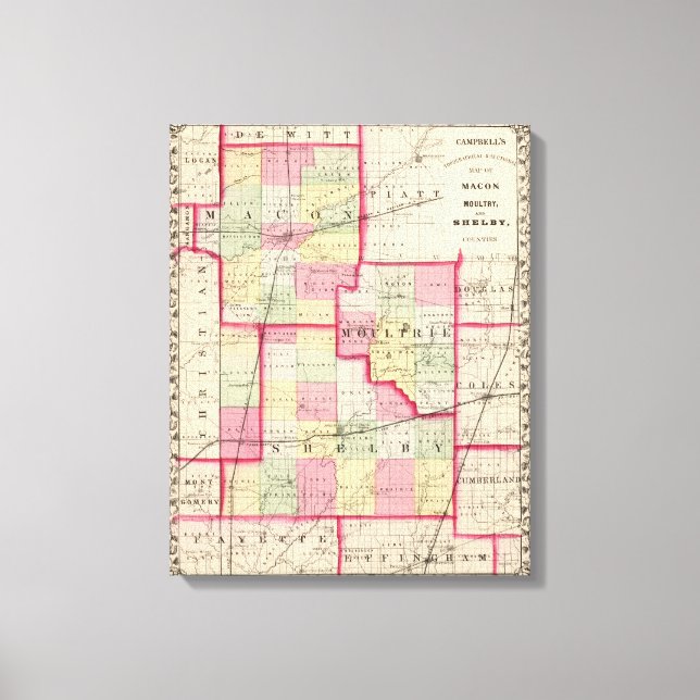 Macon, Moultrie, Shelby counties Canvas Print (Front)