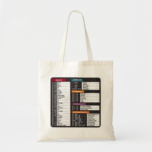 MacOs commands shortcut computer MacBook keypad  Tote Bag (Front)