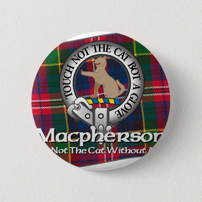 Macpherson Clan 6 Cm Round Badge (Front)