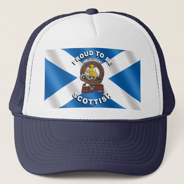 Macpherson Clan Badge Scottish Trucker Hat (Front)