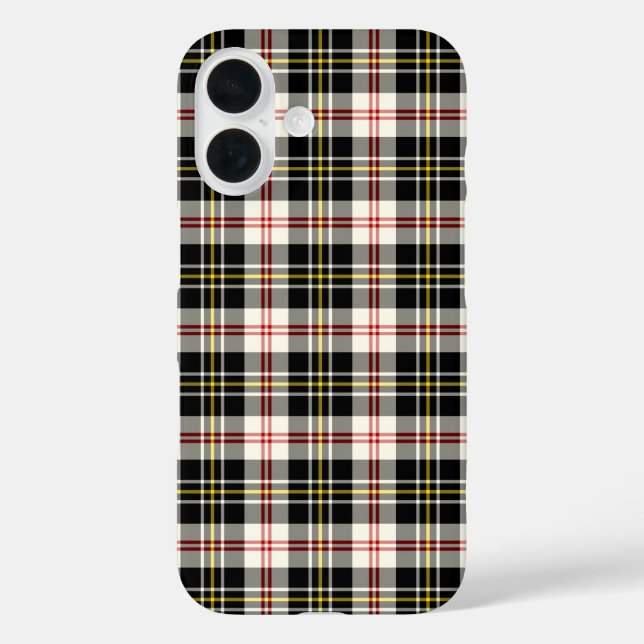 MacPherson Clan Black and White Dress Tartan Case-Mate iPhone Case (Back)