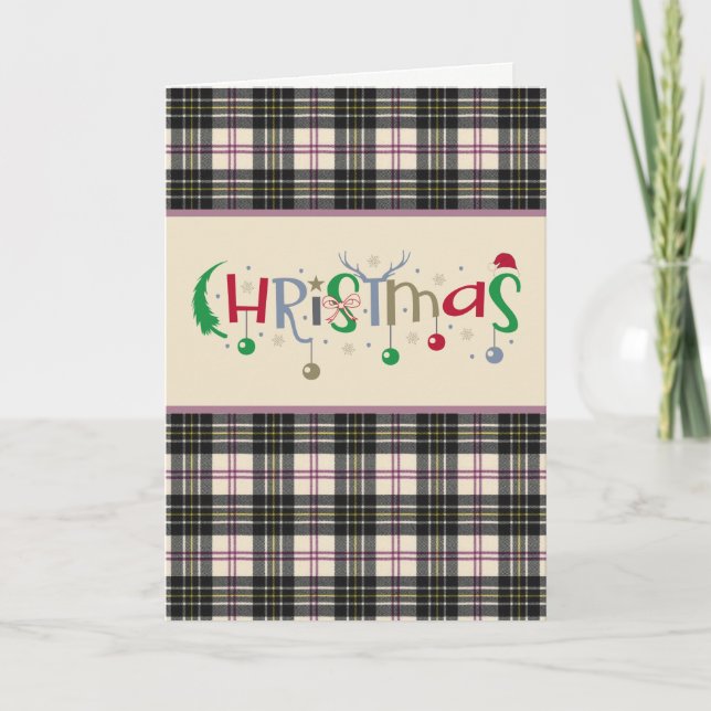MacPherson Clan Tartan Tartan Holiday Card (Front)