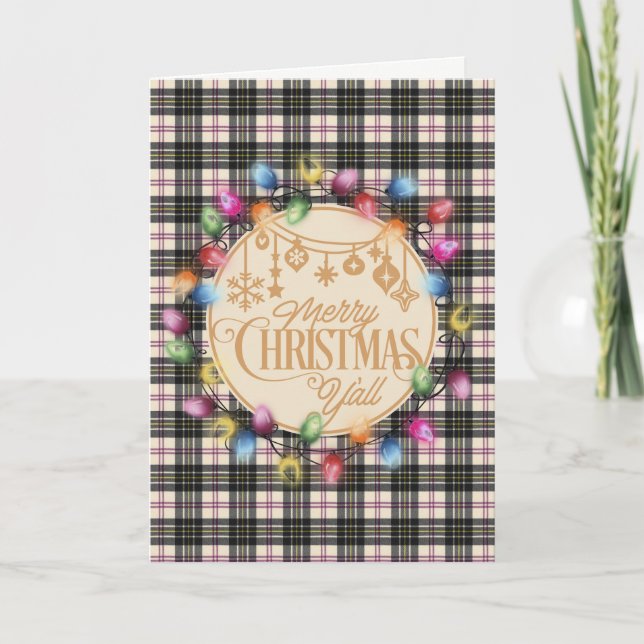 MacPherson Clan Tartan Tartan Holiday Card (Front)