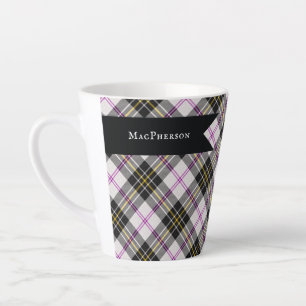 MacPherson Dress Clan Tartan Plaid Latte Mug