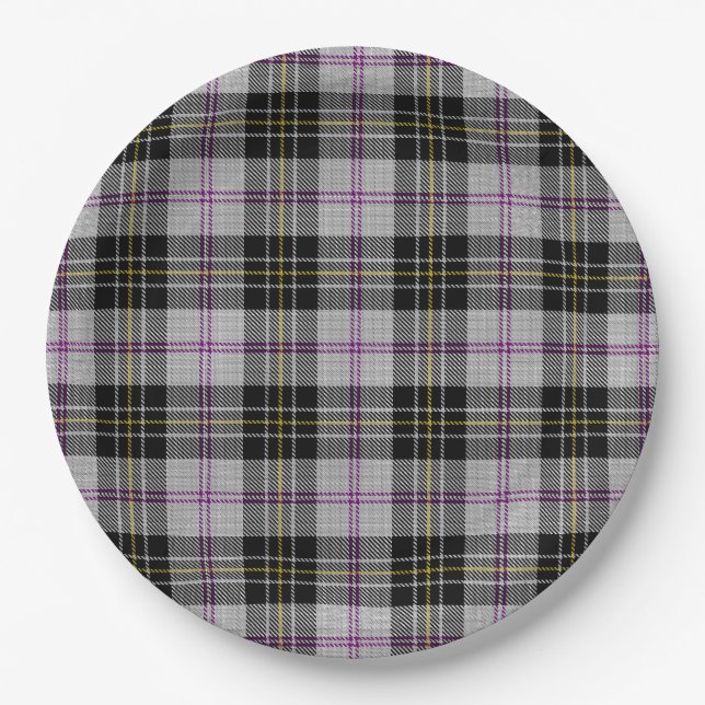 MacPherson Dress Tartan Paper Plate (Front)