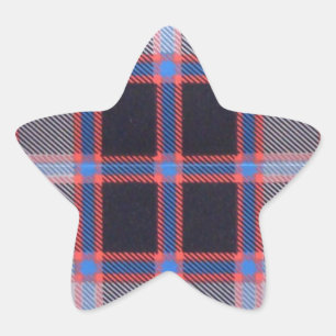 MACPHERSON HUNTING TARTAN STAR STICKER
