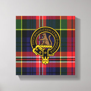 Macpherson Scottish Crest and Tartan Canvas print
