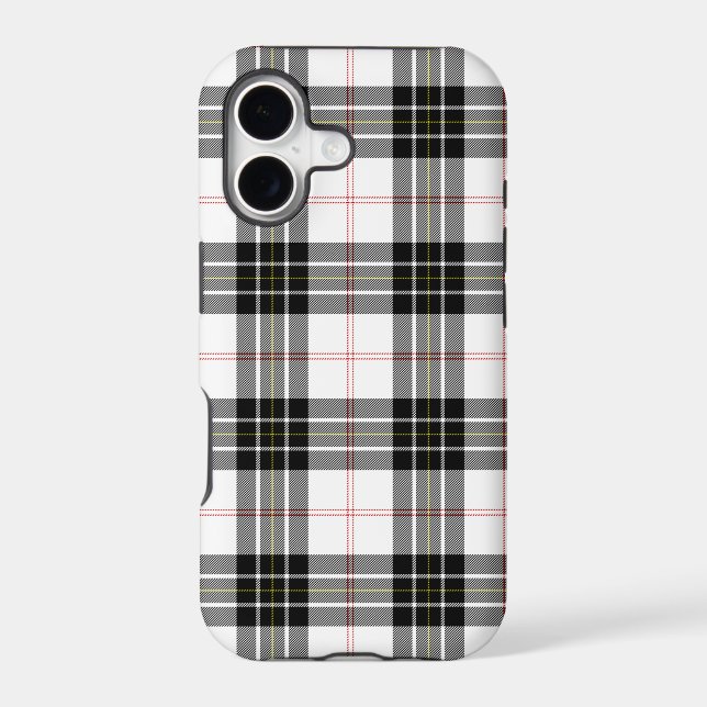 MacPherson tartan black white plaid (Back)
