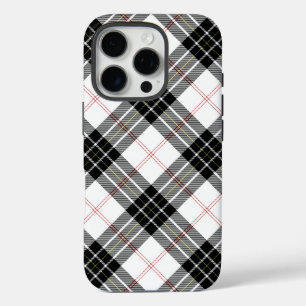 MacPherson tartan black white plaid iPhone 16 Pro Case