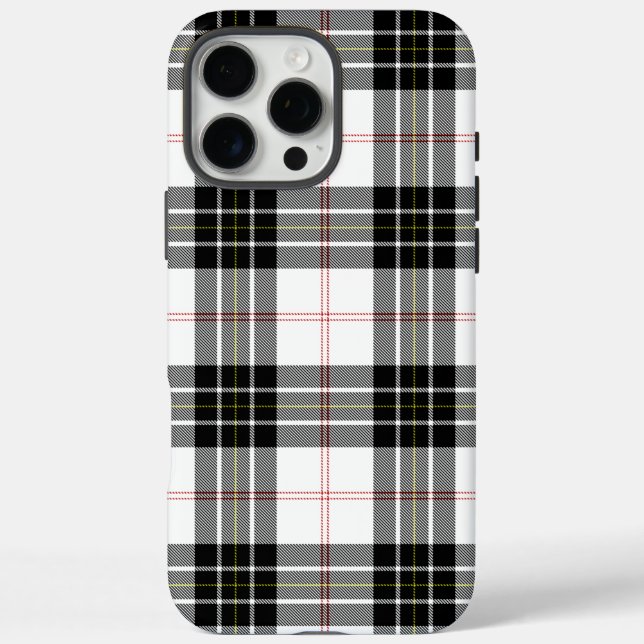 MacPherson tartan black white plaid Case-Mate iPhone Case (Back)