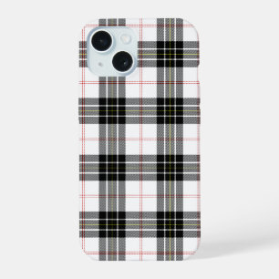 MacPherson tartan black white plaid iPhone 15 Case