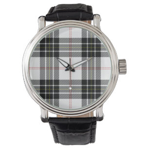 MacPherson tartan black white plaid Watch
