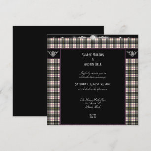 MacPherson Tartan Plaid Wedding Invitation