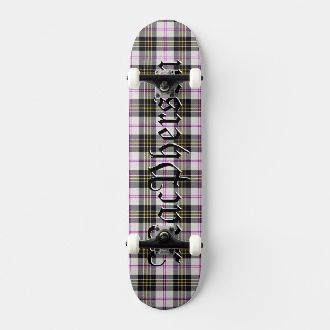 MacPherson Tartan Scottish Plaid Pattern Skateboard (Front)