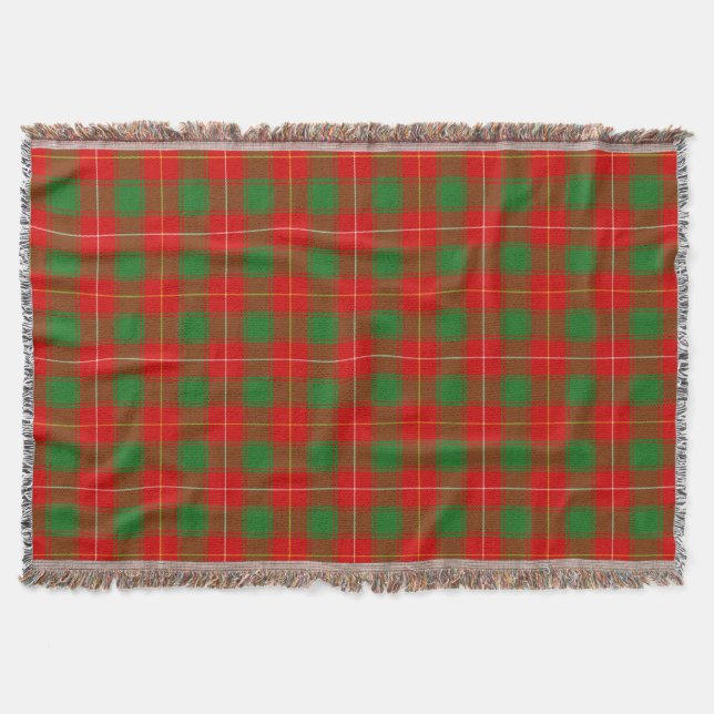 MacPhie Macfie Scottish Clan Tartan Plaid Throw Blanket (Front)