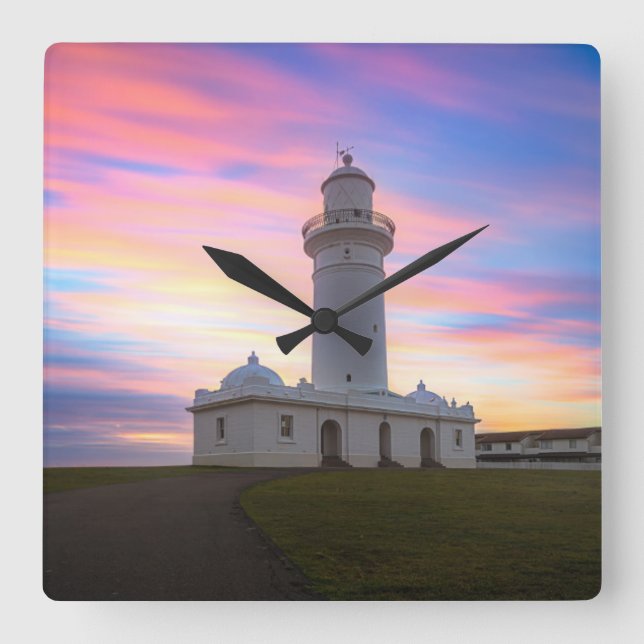 Macquarie Lighthouse | Sydney, Australia Square Wall Clock (Front)