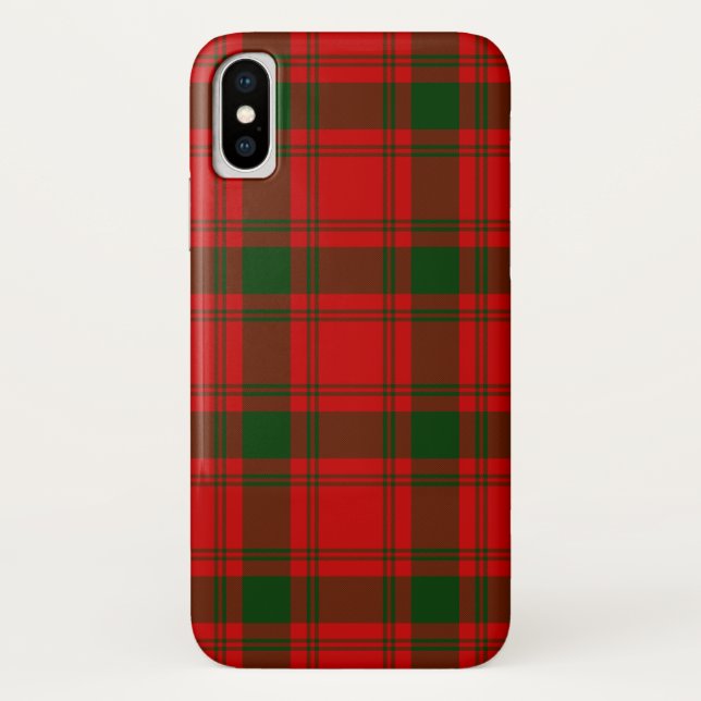 MacQuarrie tartan red green plaid Case-Mate iPhone Case (Back)