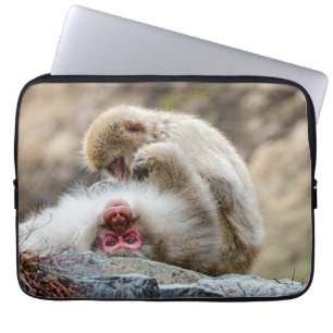 Macque Monkey, Enjoying the Good Life Laptop Sleeve