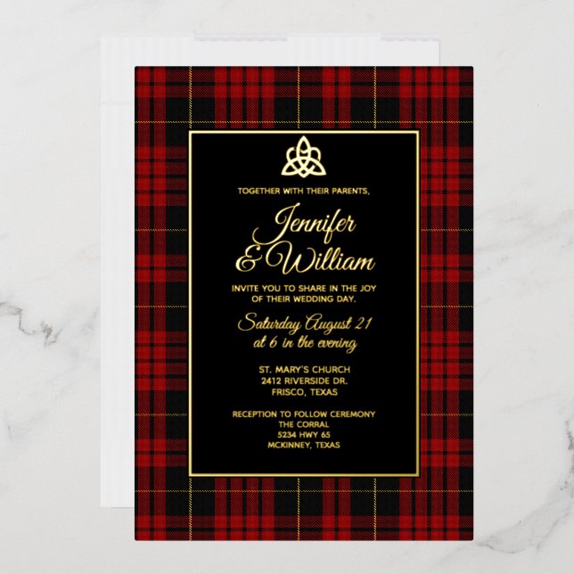 MacQueen Clan Tartan Plaid Wedding  (Envelope)