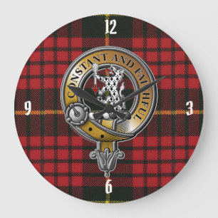 MacQueen Tartan & Badge Large Clock